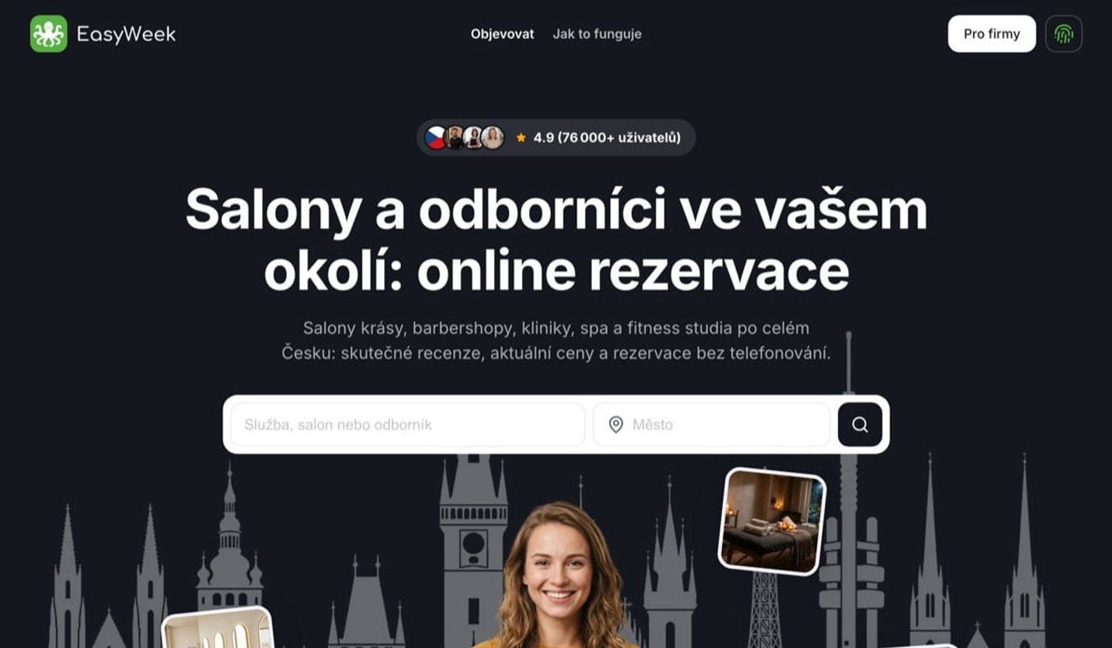 Úvodní stránka katalogu EasyWeek v Česku